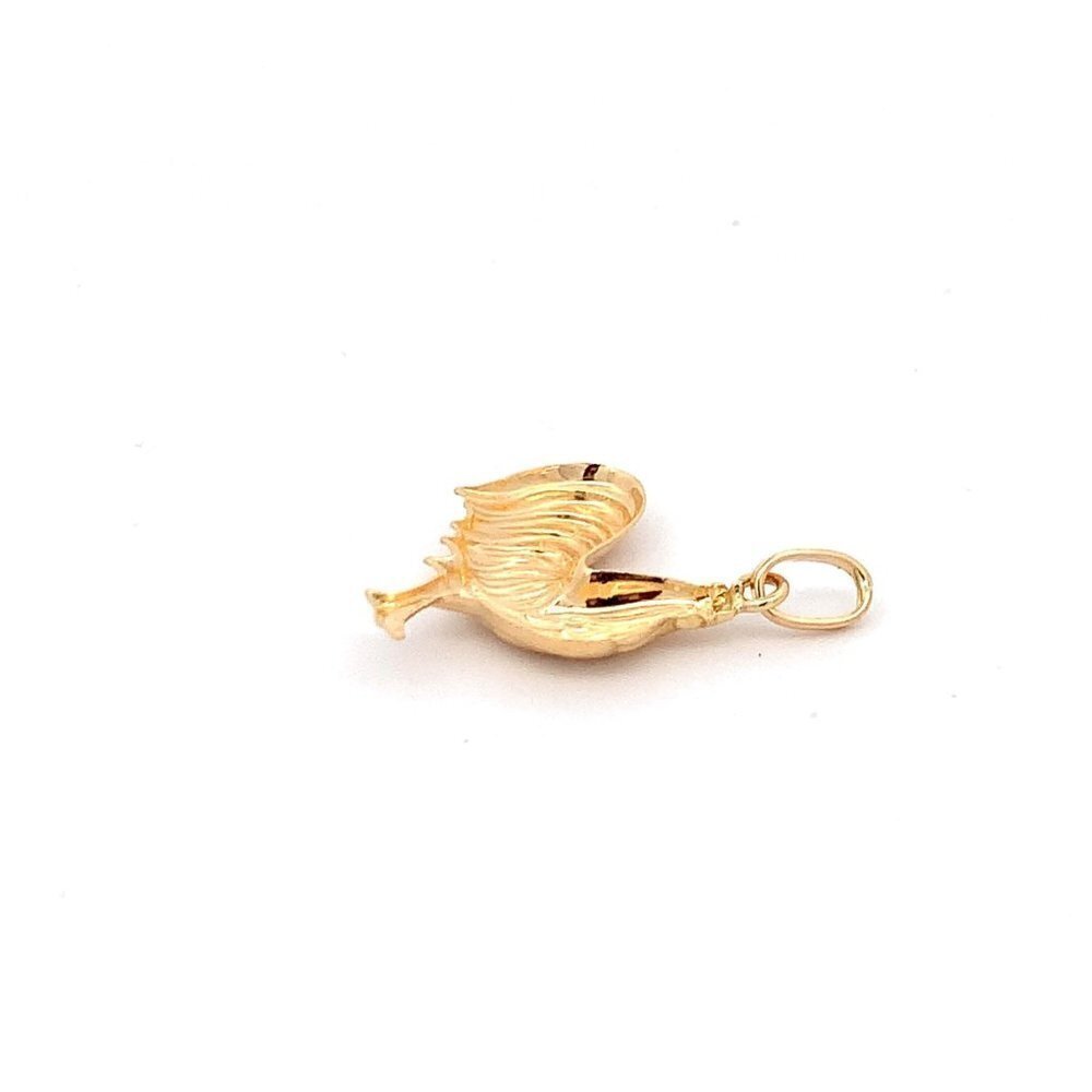18K Yellow Gold Pendant Rooster Chicken 1.40 grams - Picture 12 of 13